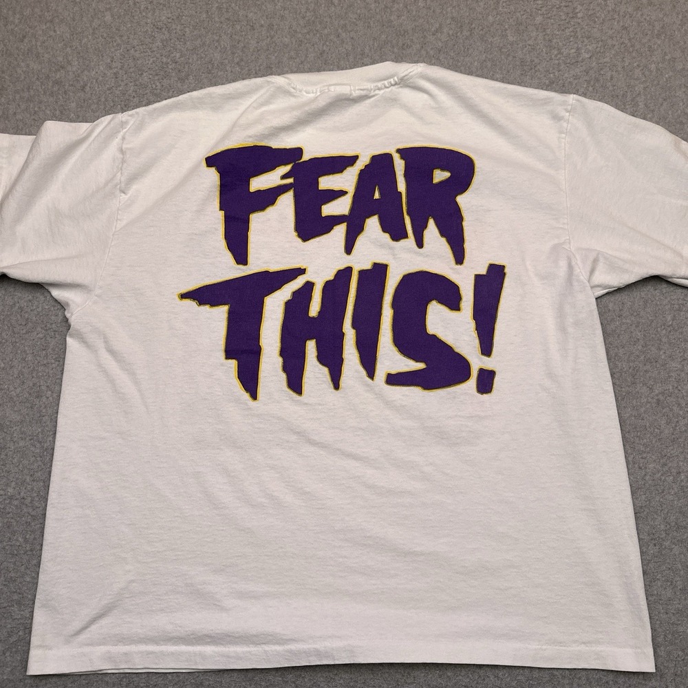 VTG Danny O'Day Wheelstander Racing T-Shirt Adult XL White FEAR THIS '34 Ford - Picture 3 of 10